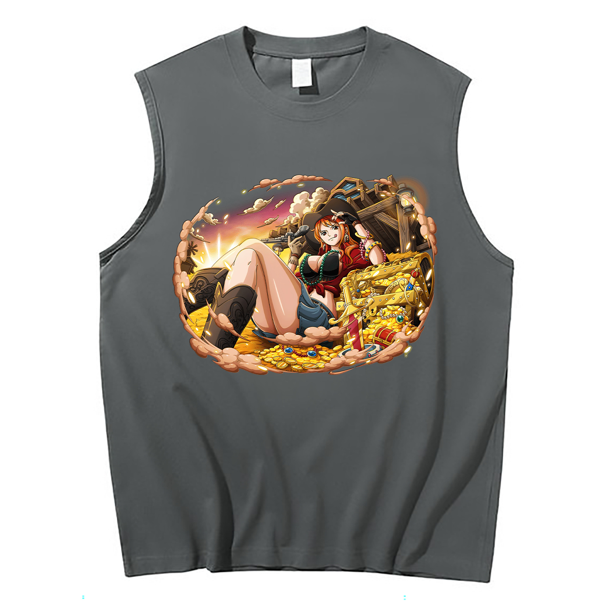 ワンピース ナミ ONE PIECE Nami コットン100％タンクトップ（フロントプリント）